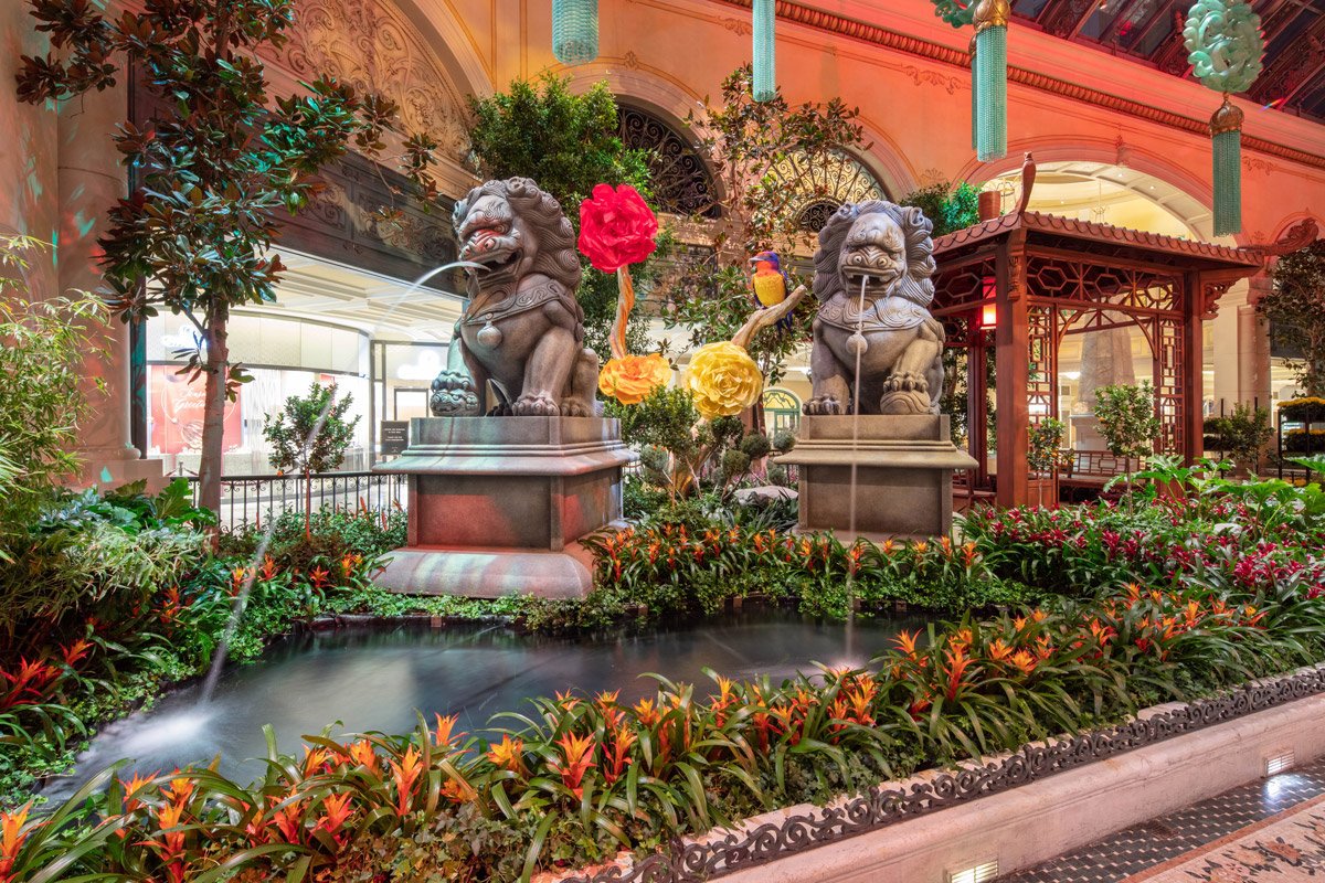 The Bellagio conservatory is shown. 