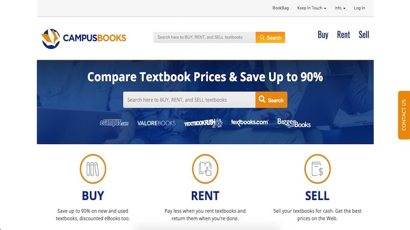 CampusBooks home page