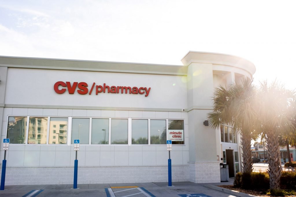 The exterior of a CVS is photographed in Florida.