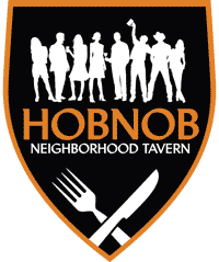 The logo for Hobnob. 