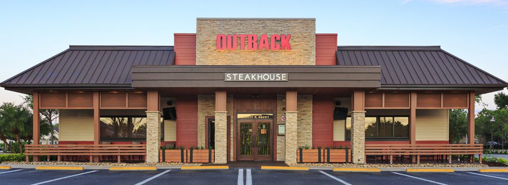 This is an exterior photo of Outback Steakhouse. 
