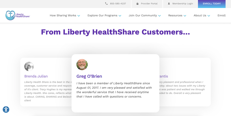 Liberty Healthshare  customer reviews