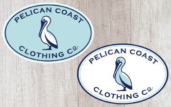 Pelican Coast sticker options