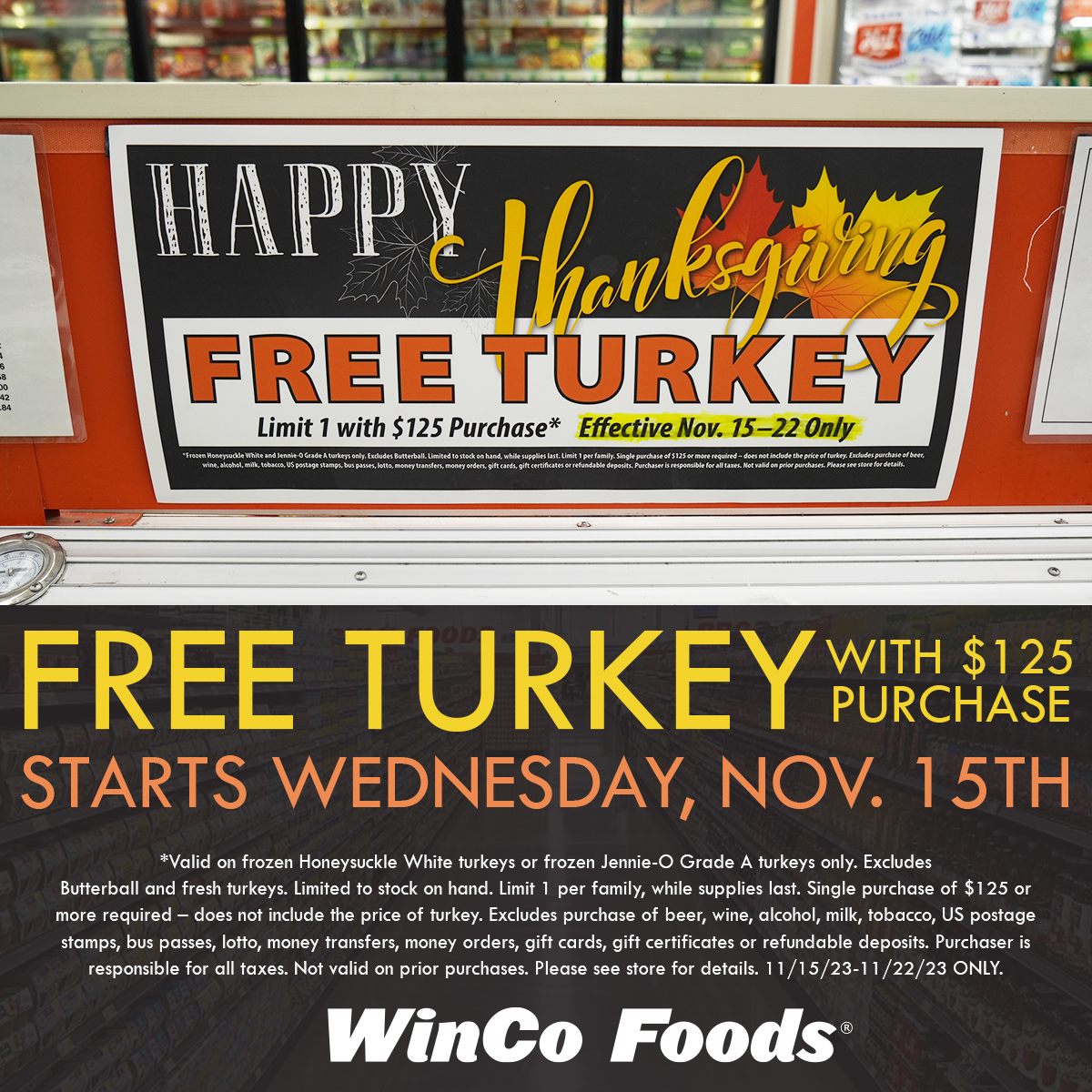 winco free turkey